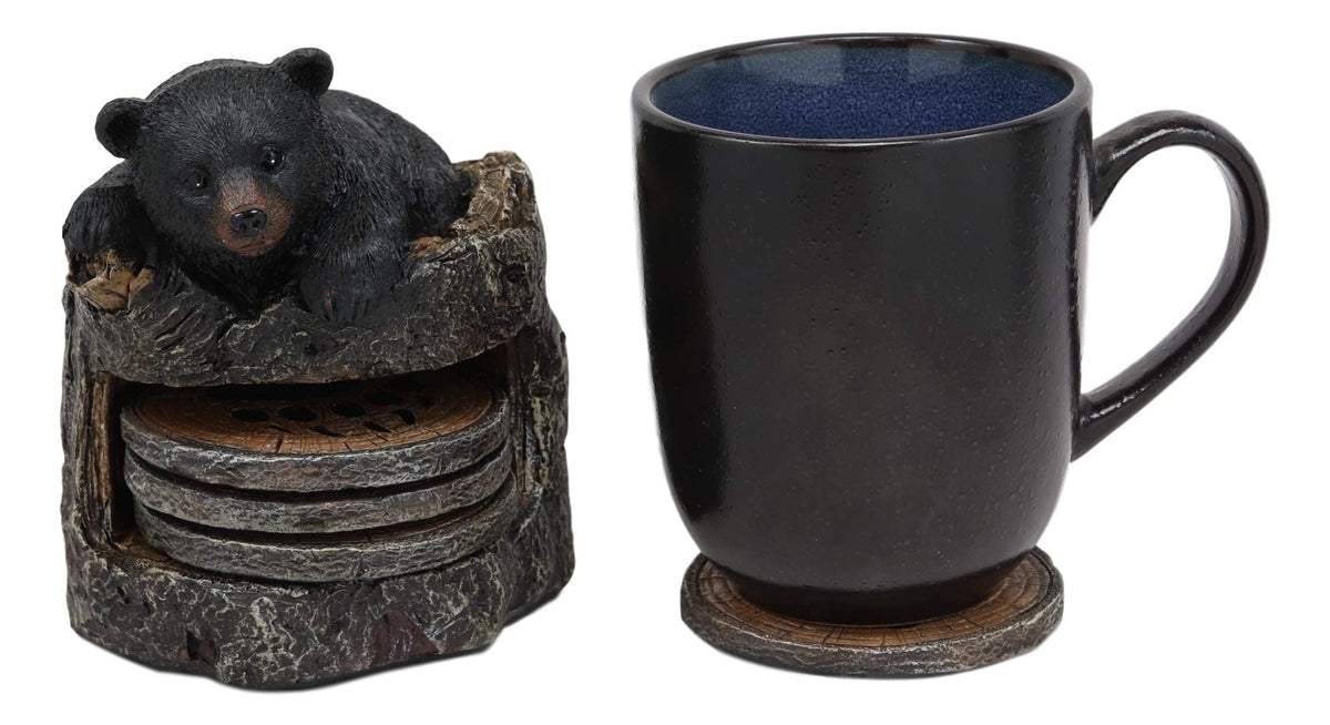 Black Bear Coaster Set with 4 Coasters P34099