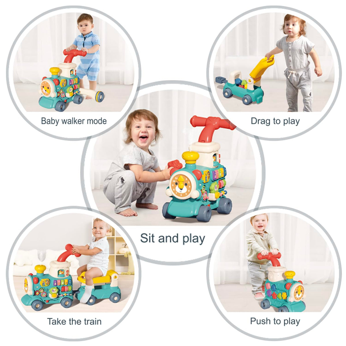 Push and Pull Baby Walker Ride On Toy K838292