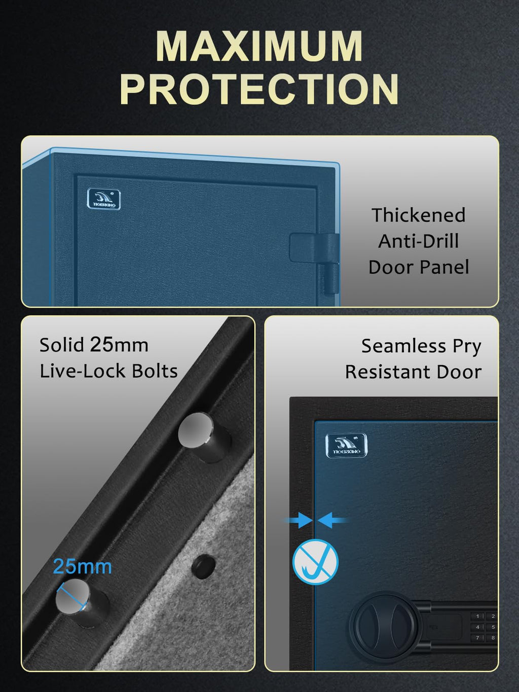 Fireproof Safe Box with Drawer, 3.47 Cu Ft L9943