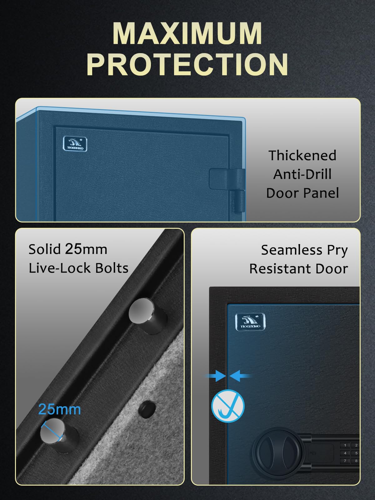 Fireproof Safe Box with Drawer, 3.47 Cu Ft L9943