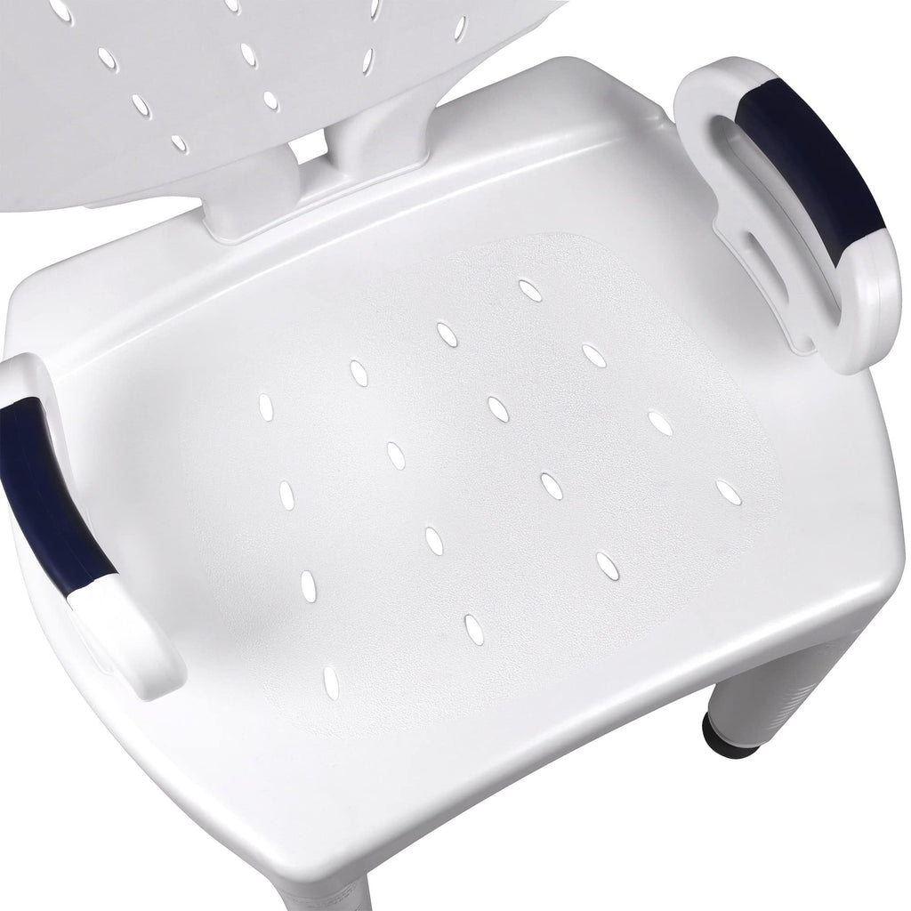 Shower Chair Bath Seat with Padded Arms, Removable Back and Adjustable Legs Z9720