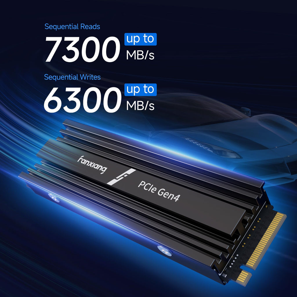 2TB NVMe M.2 PCIe 4.0 Internal SSD with Heatsink X717