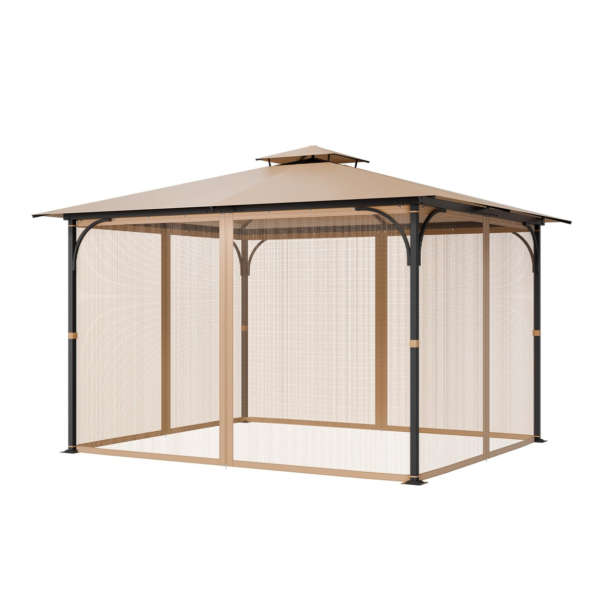 10 x 12 x 7 FT Gazebo Netting Replacement 4-Panel Sidewall Mesh Net W70165