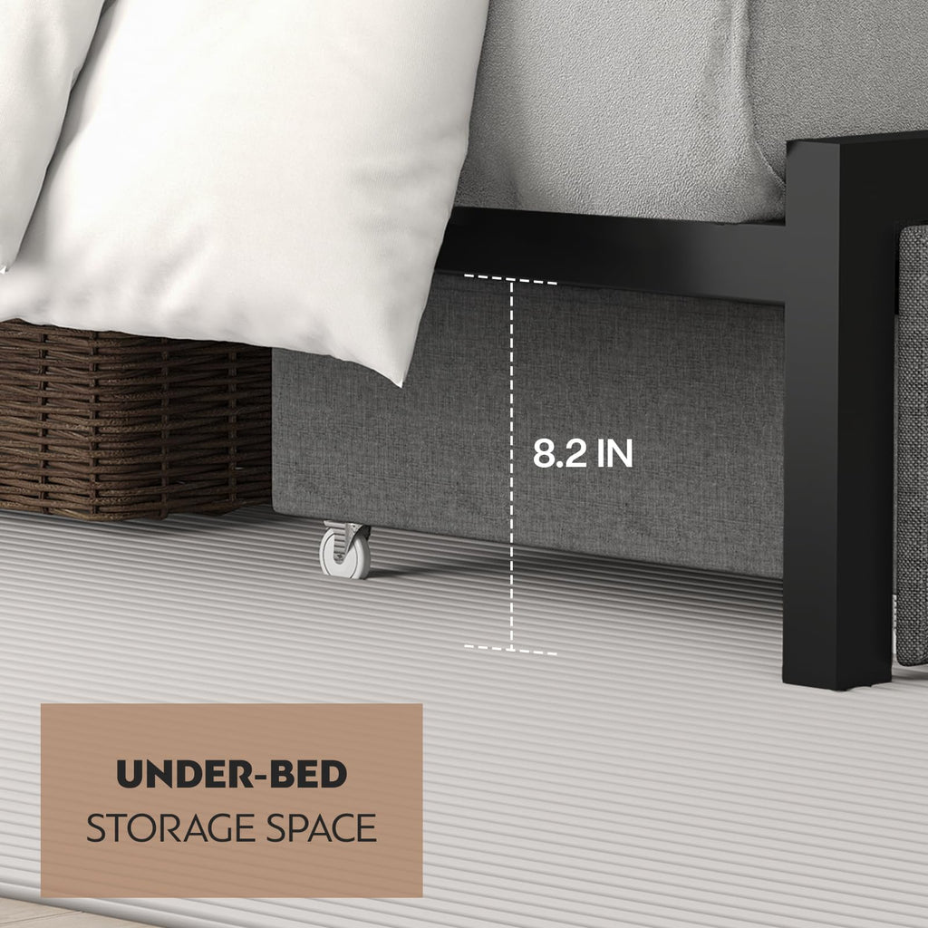 Full Size Storage Bed Frame with Headboard G221