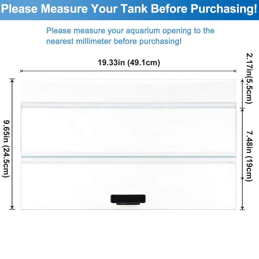 Clear Tempered Glass Aquarium Lid M9622