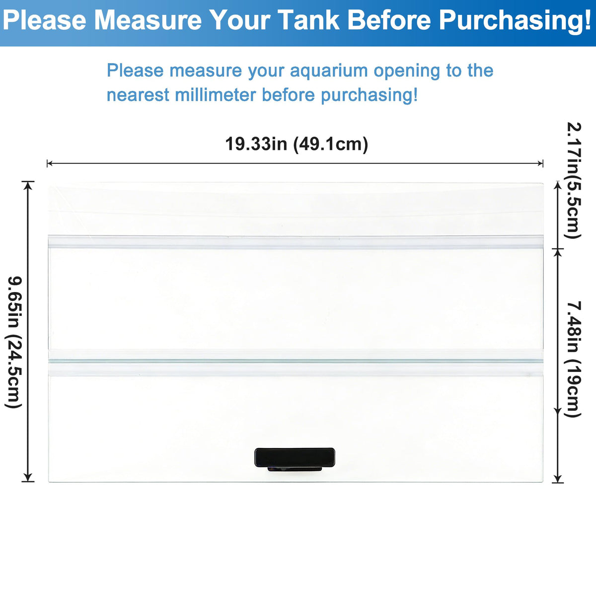 Clear Tempered Glass Aquarium Lid M9622