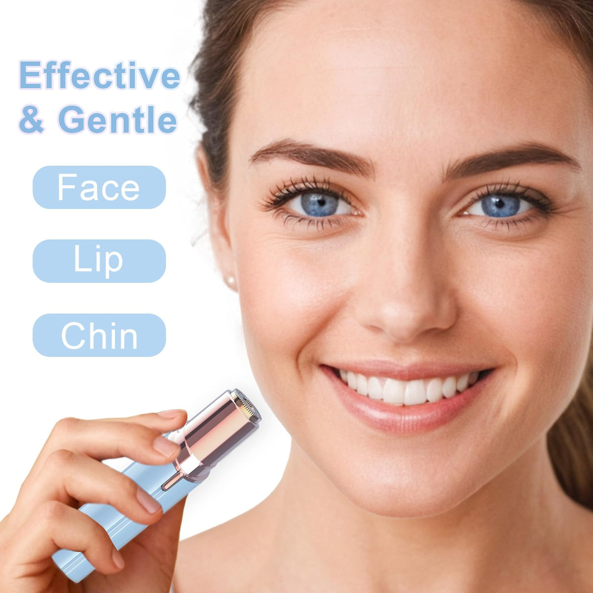 Facial Hair Removal USB Rechargeable 3 Replacement Heads W44190