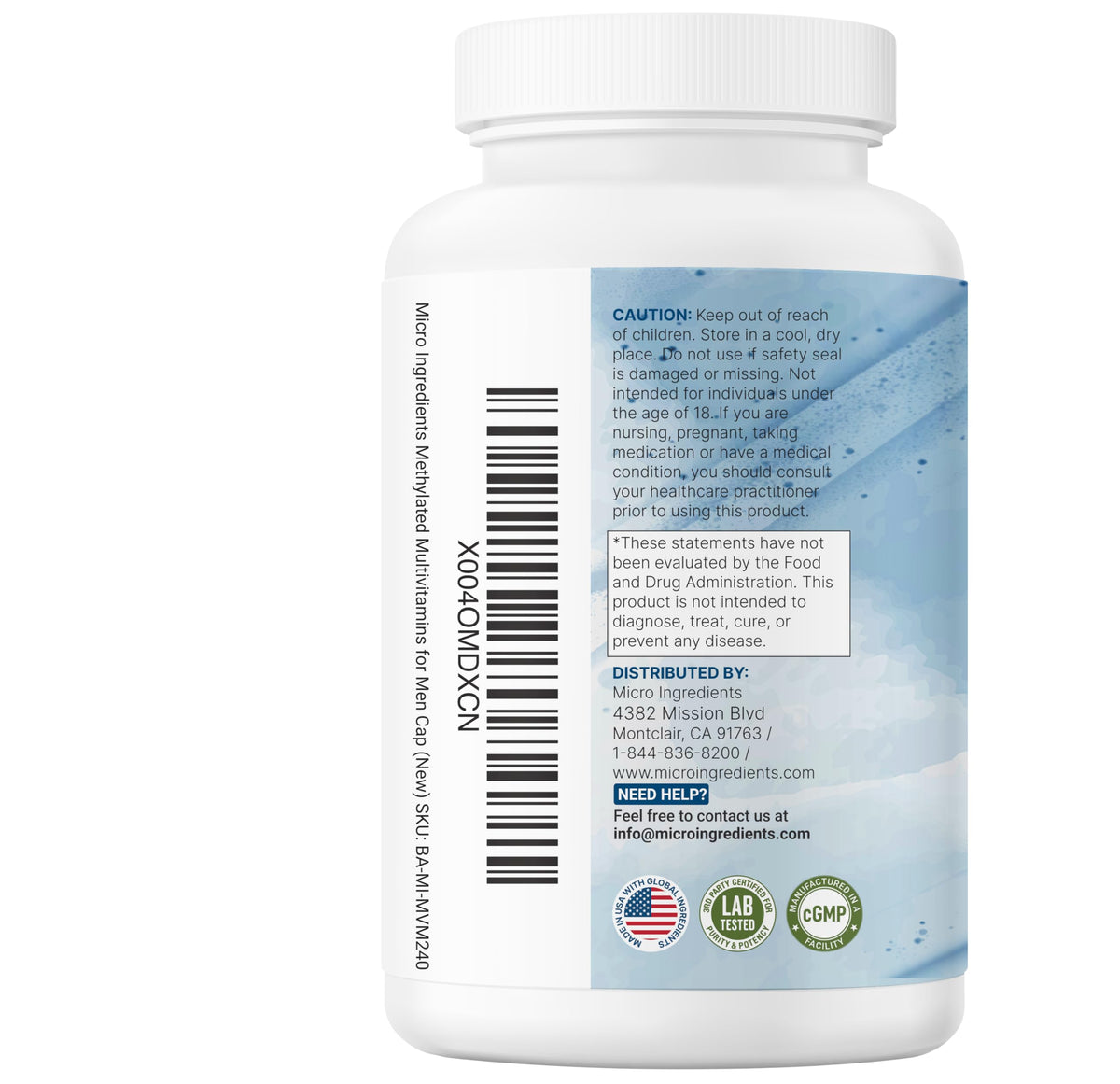 240 Capsules Multivitamin with B Complex & Methylfolate V86023