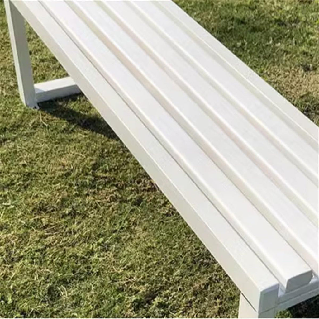 White Metal Frame Patio Bench A227823