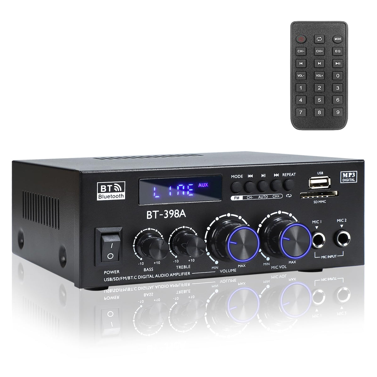 Bluetooth 5.0 Stereo Receivers, 2 Channel 450W Home Amplifier F987