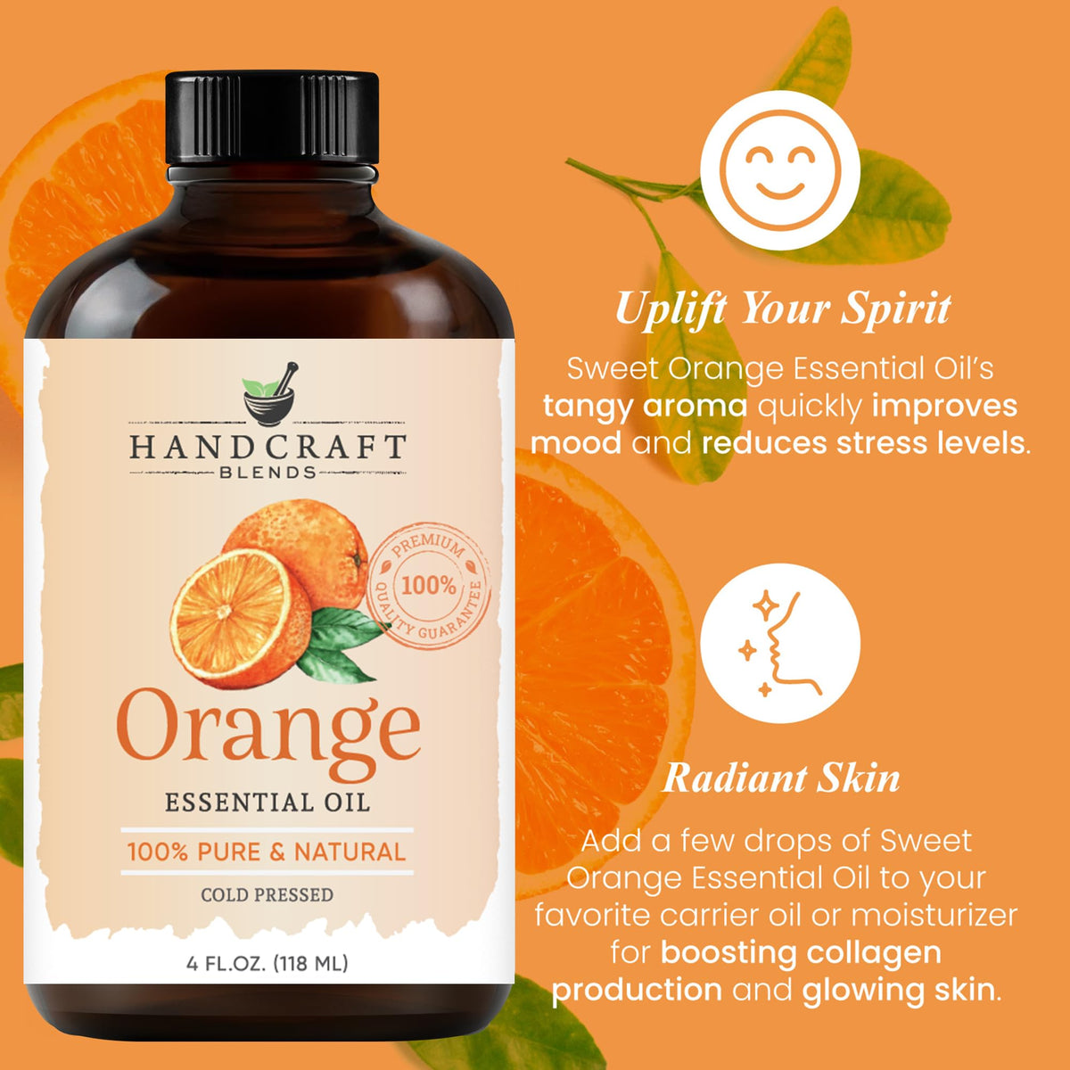 Lavender and Orange Essential Oils 2 x 4 Fl Oz L346