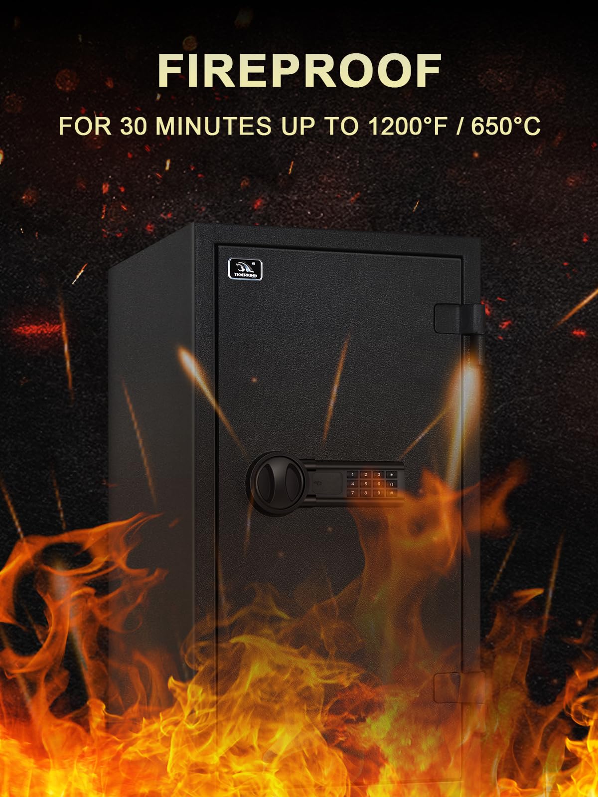 Fireproof Safe Box with Drawer, 3.47 Cu Ft L9943