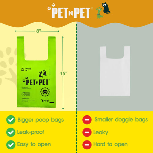 200 Count Unscented Tie Handles Poop Bags E658