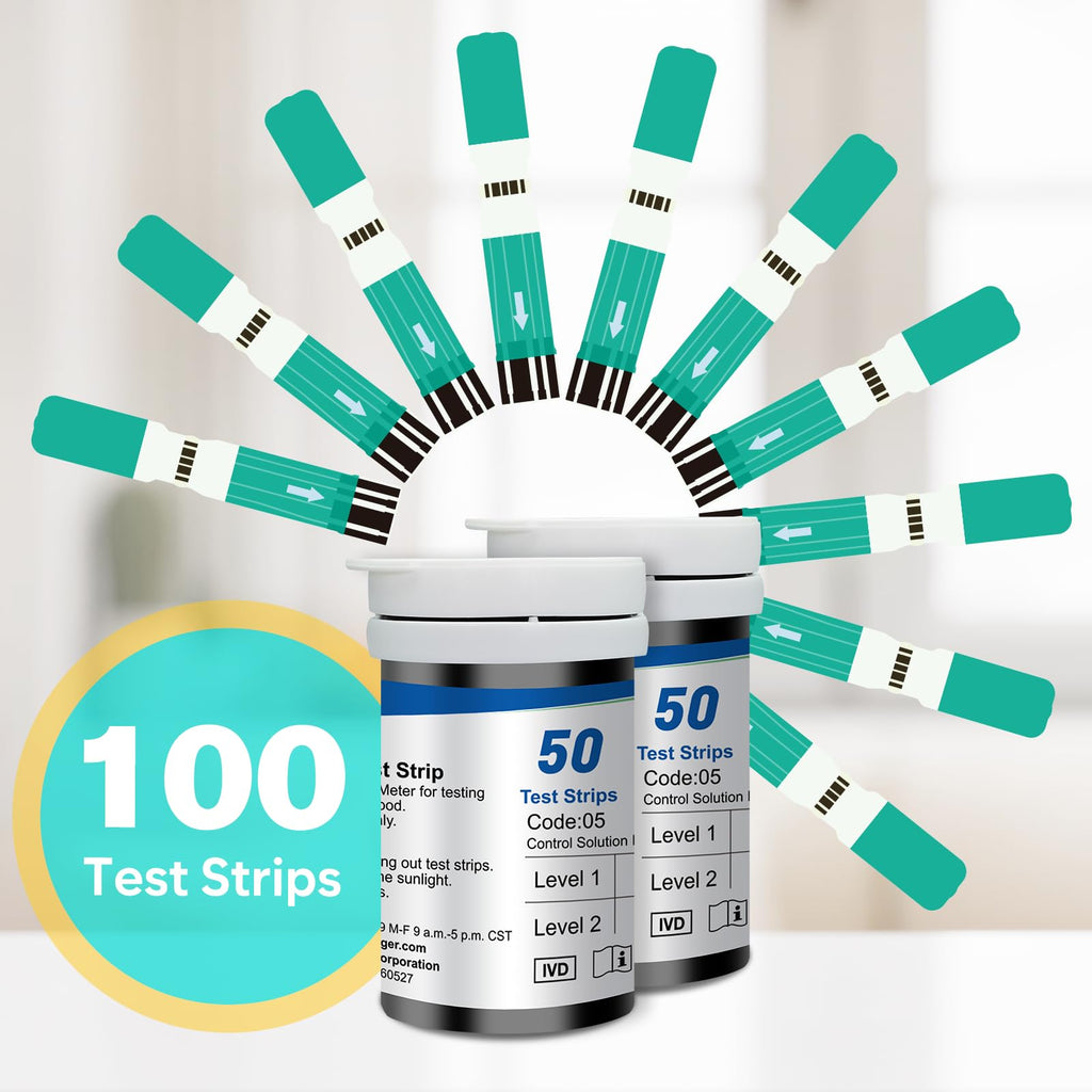 Blood Glucose Test Strips 100-Count Y844