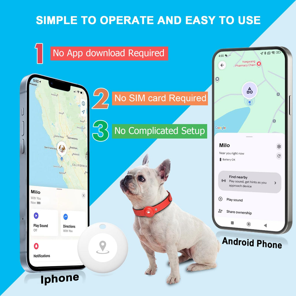 GPS Tracker for Dogs, Pet Location Tracker with Collar I8860