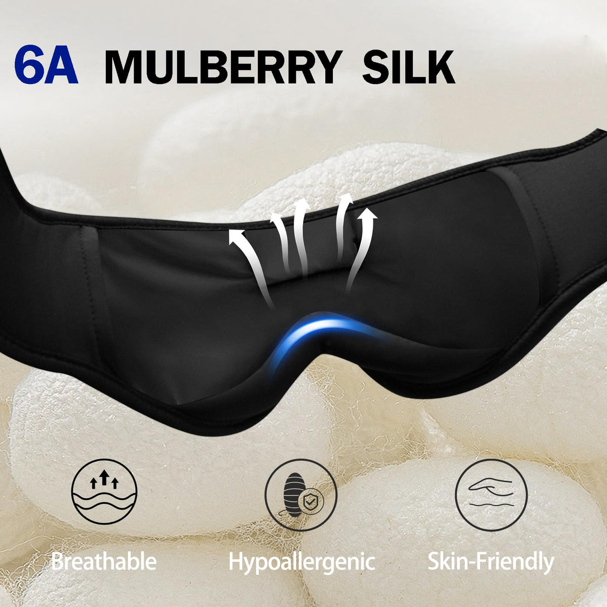 Silk Bluetooth Sleep Mask with Headphones Z558