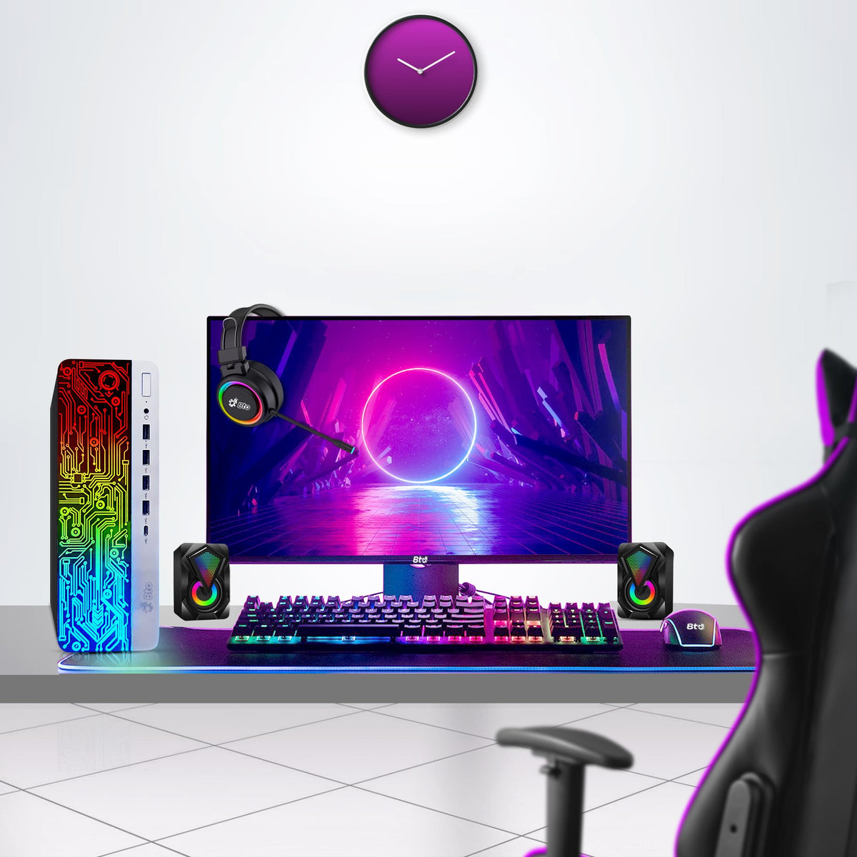 Intel Core i5 16GB DDR4 1TB SSD GT 1030 Gaming Desktop PC with 24 Inch Monitor B597379