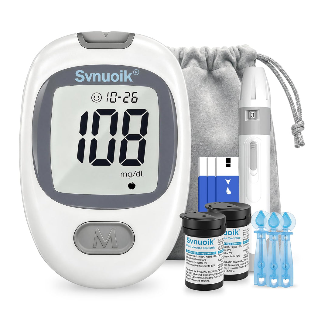 Blood Glucose Monitor Kit with 100 Strips & Lancets U694325