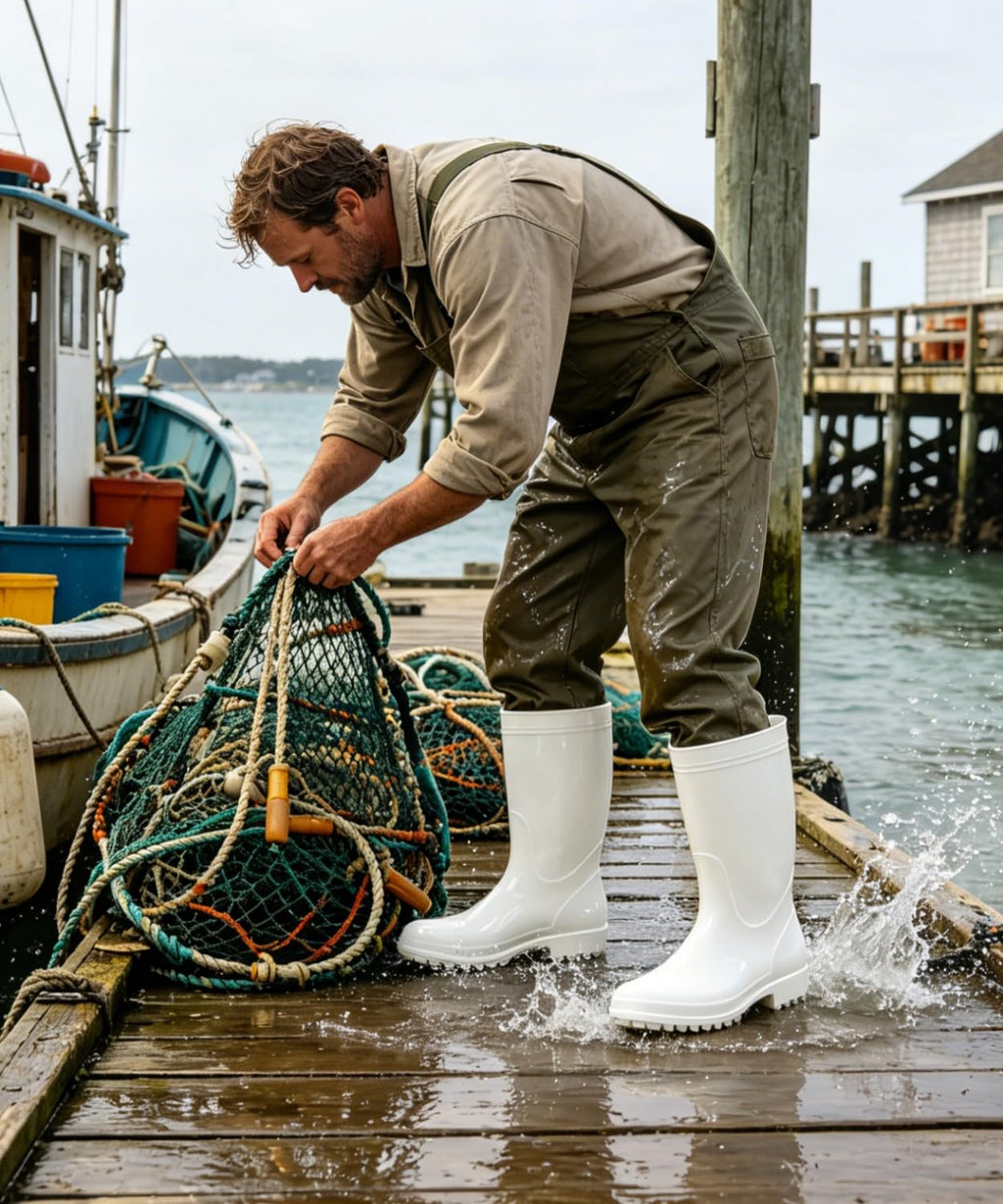 Mid-Calf Waterproof Anti-Slip Rubber Boots K8245
