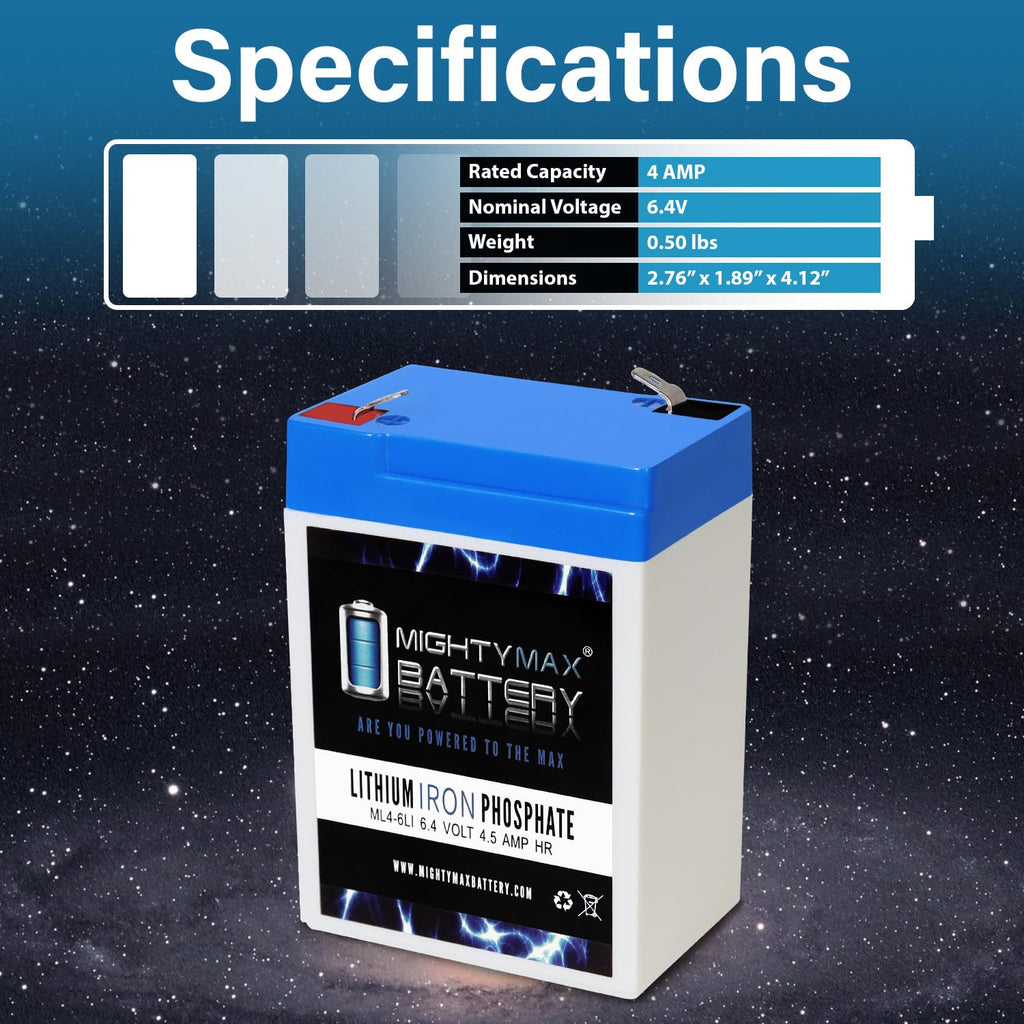 6V 4.5AH Lithium Replacement Battery C35220