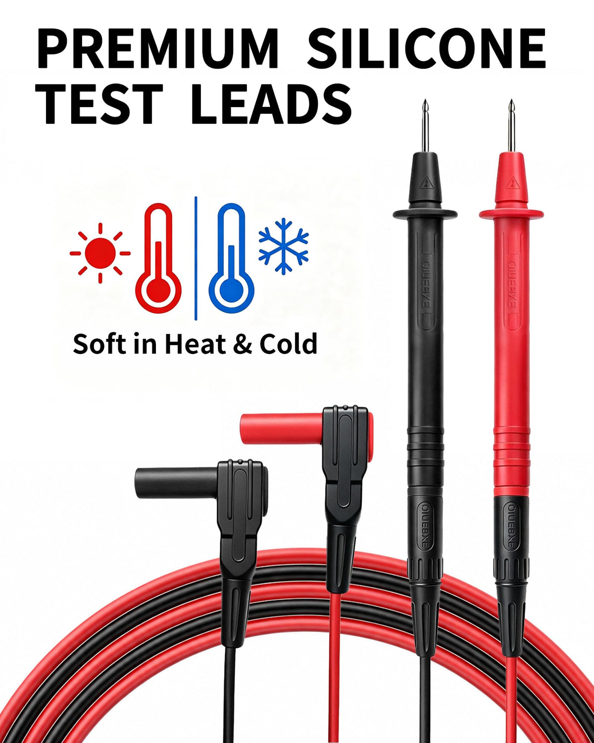 96-Inch Long Silicone Test Leads Kit E186