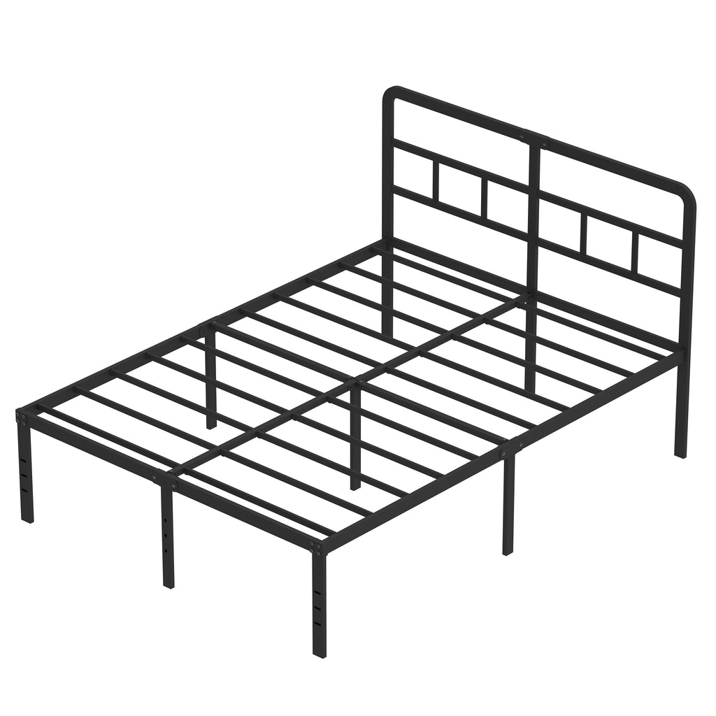 18 Inch Metal Queen Bed Frame with Headboard H124113