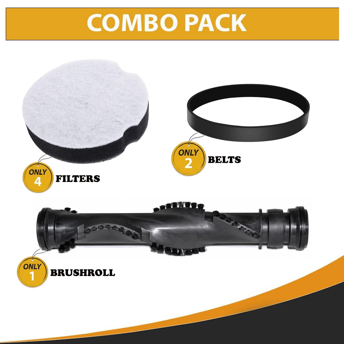 Filter, Belt and Brushroll Kit Replacement for Bissell Cleanview Compact Turbo Vacuum Z890