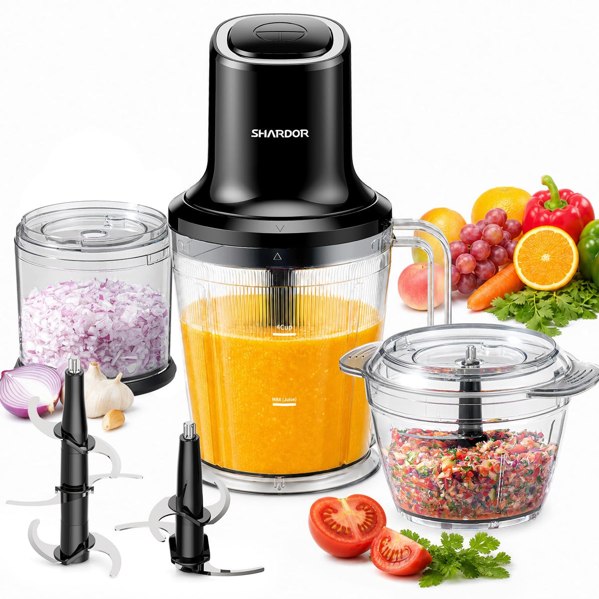 3-in-1 Small Food Processor Blender 400W with 6-Cup Jar G760911