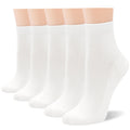 Women Thin Viscose Bamboo Above Ankle Crew Socks 5 Pairs Z41628