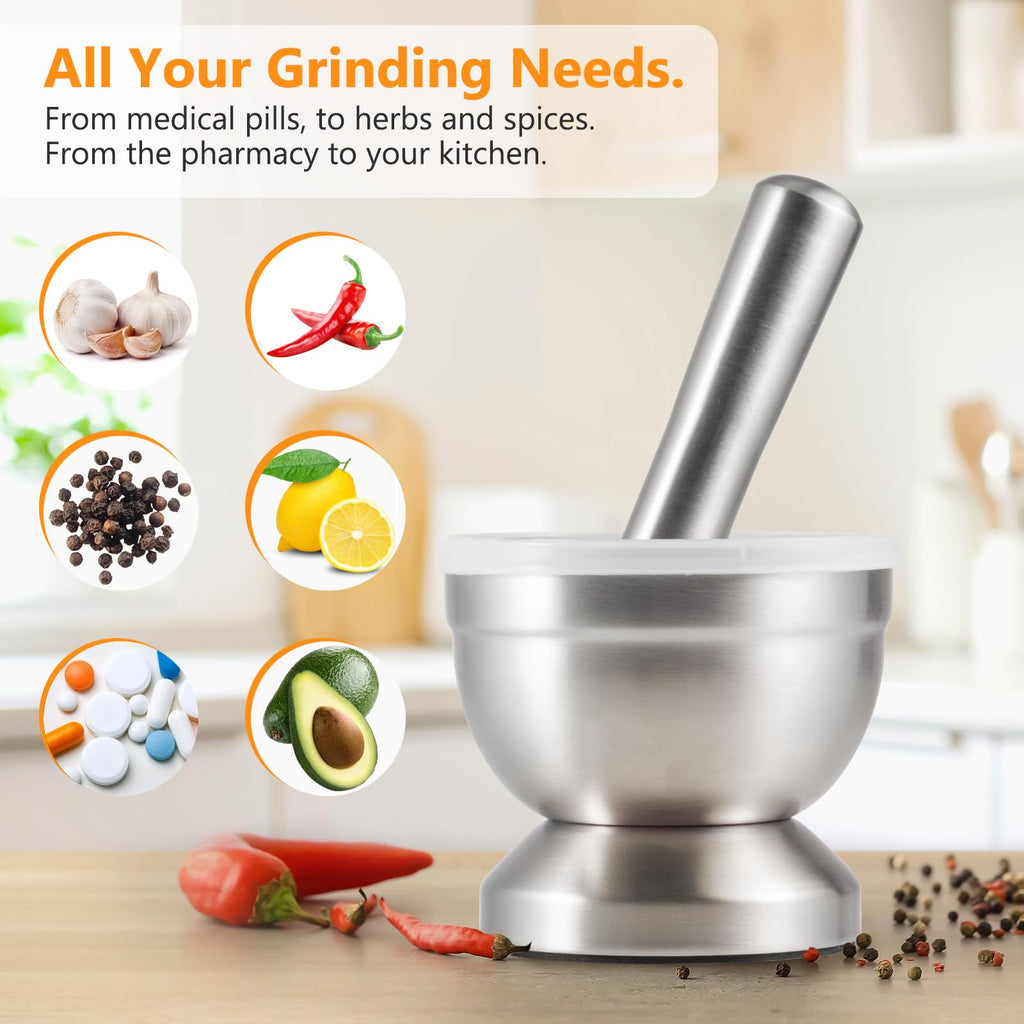 18/8 Stainless Steel Mortar and Pestle S795367
