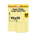 Yellow Lined Self Stick Flip Chart Paper S109360