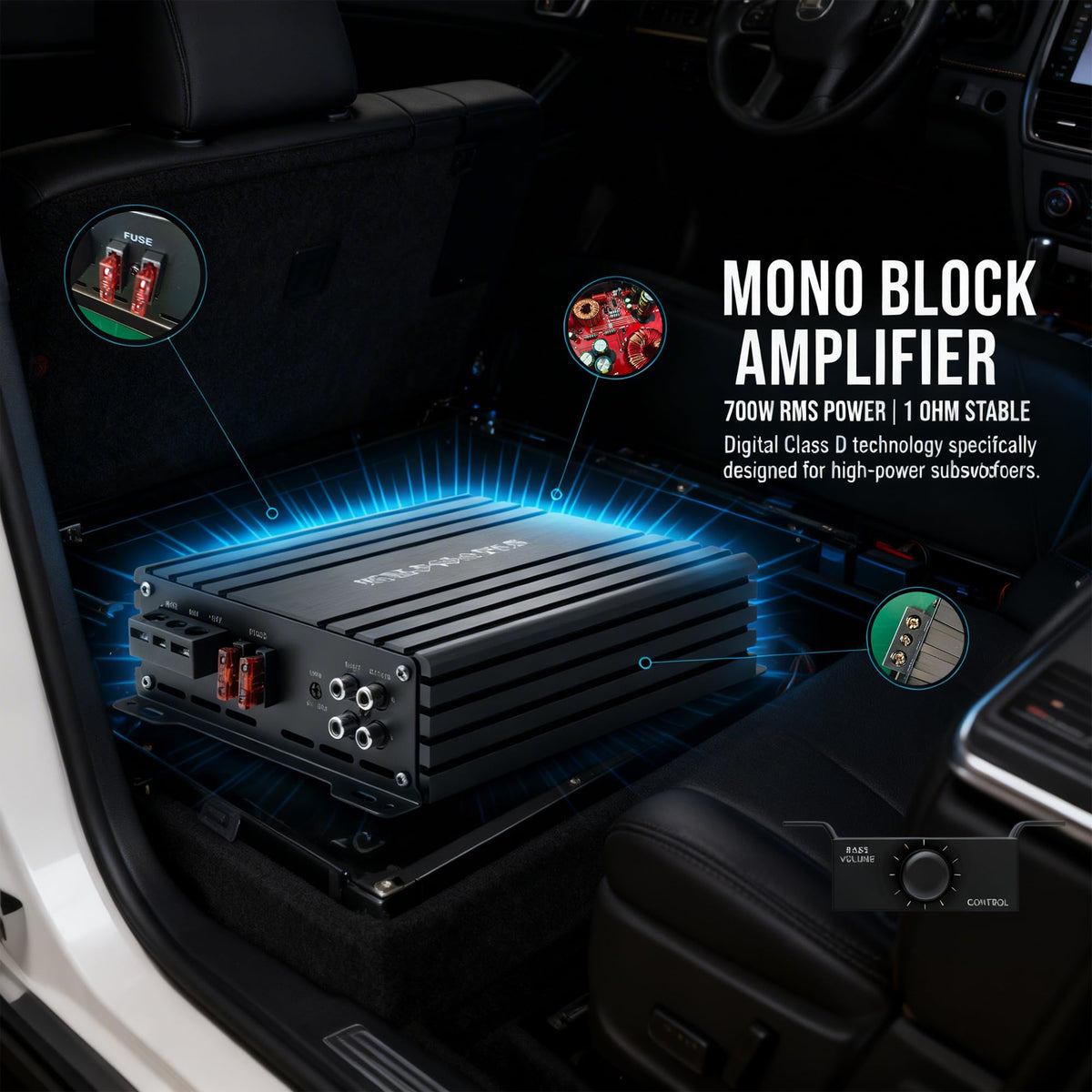 700W RMS Class D Mono Amplifier N820