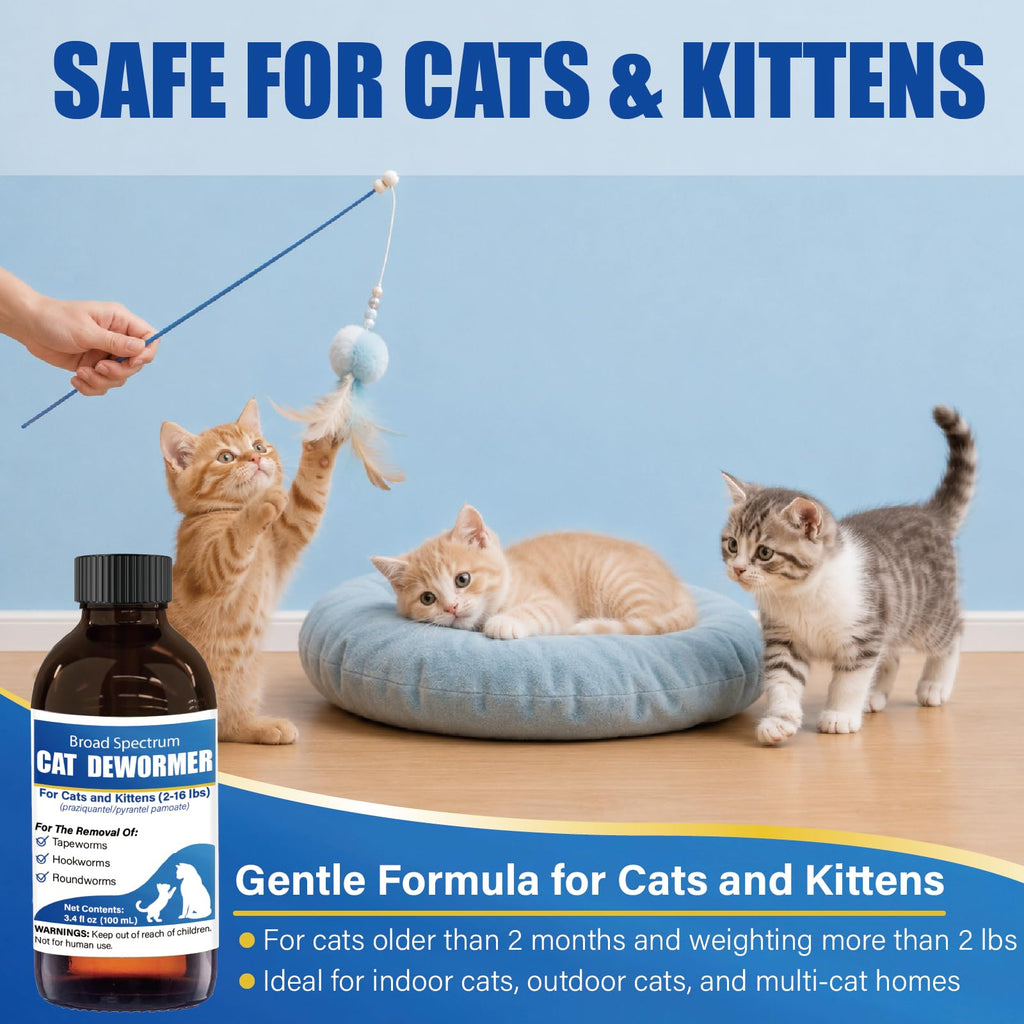 Cat Dewormer Liquid 100 mL with Oral Syringe U14536