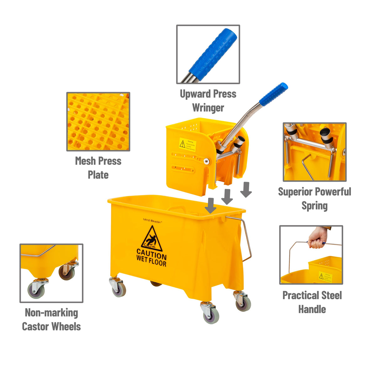 5.5-Gallon Mop Bucket with Wringer S74497