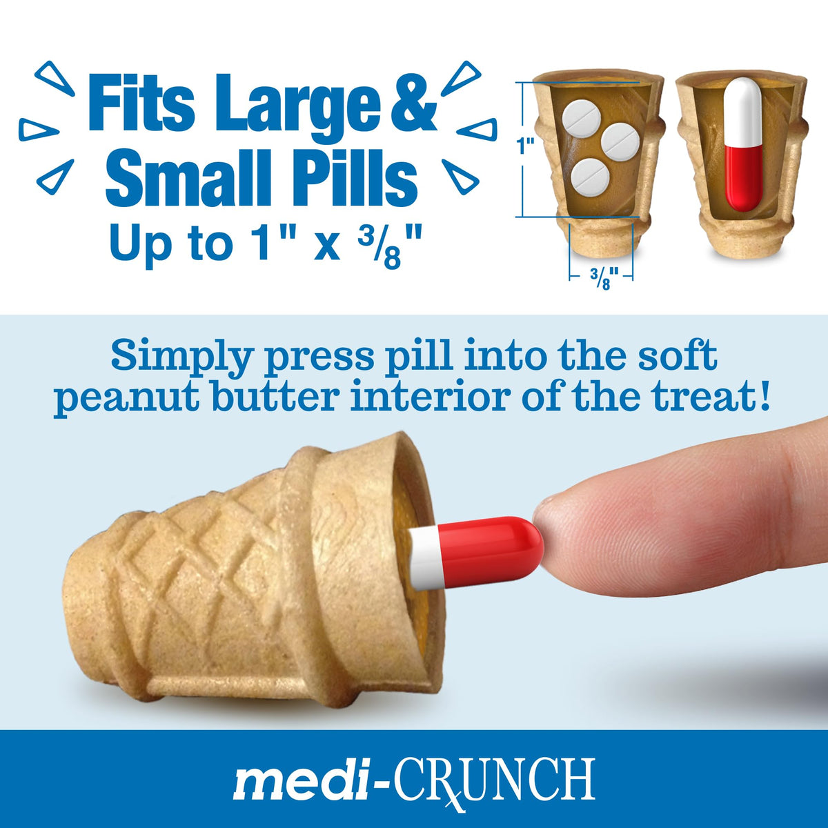 Peanut Butter Dog Pill Treats 60 Count F923