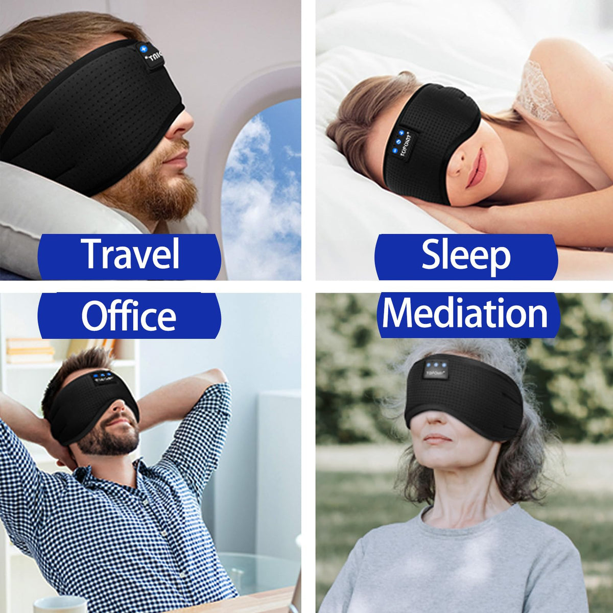 Silk Bluetooth Sleep Mask with Headphones Z558