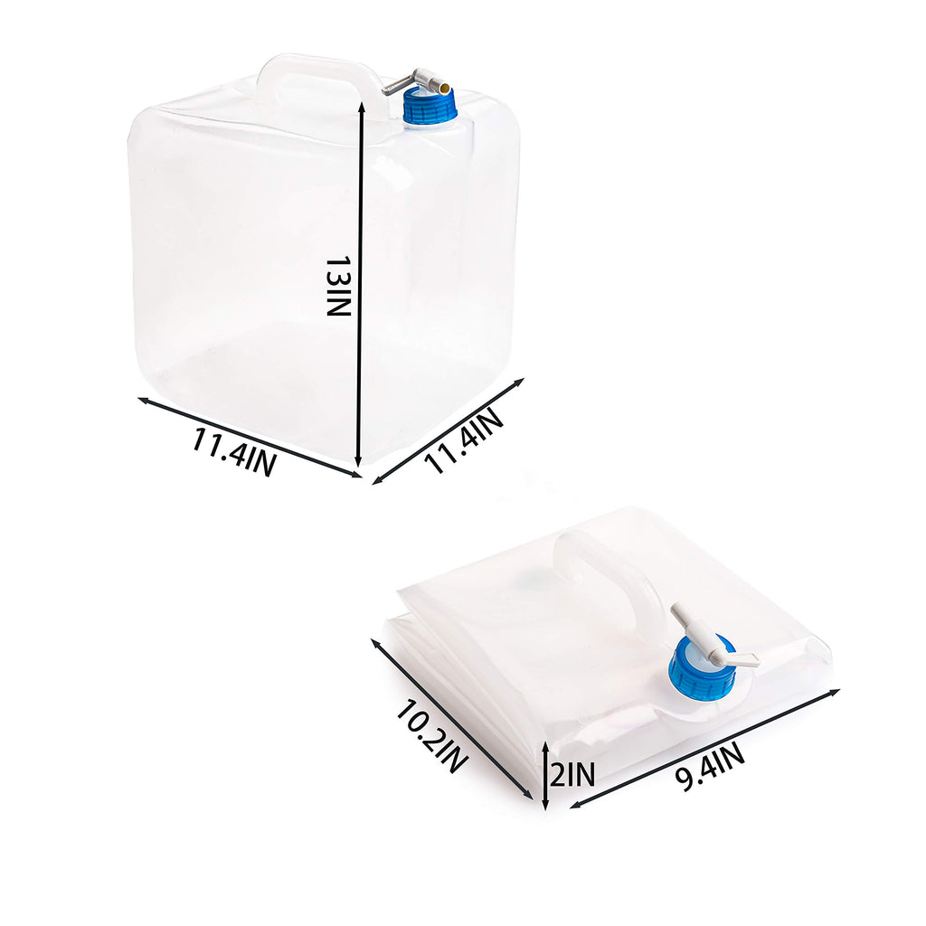 2 Pack 5.3 Gallon Collapsible Water Container with Spigot Z738