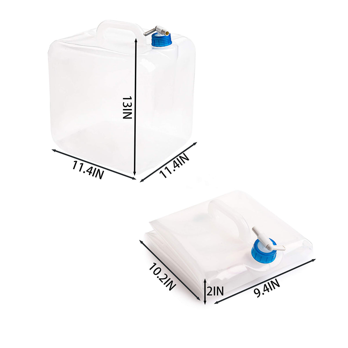 2 Pack 5.3 Gallon Collapsible Water Container with Spigot Z738