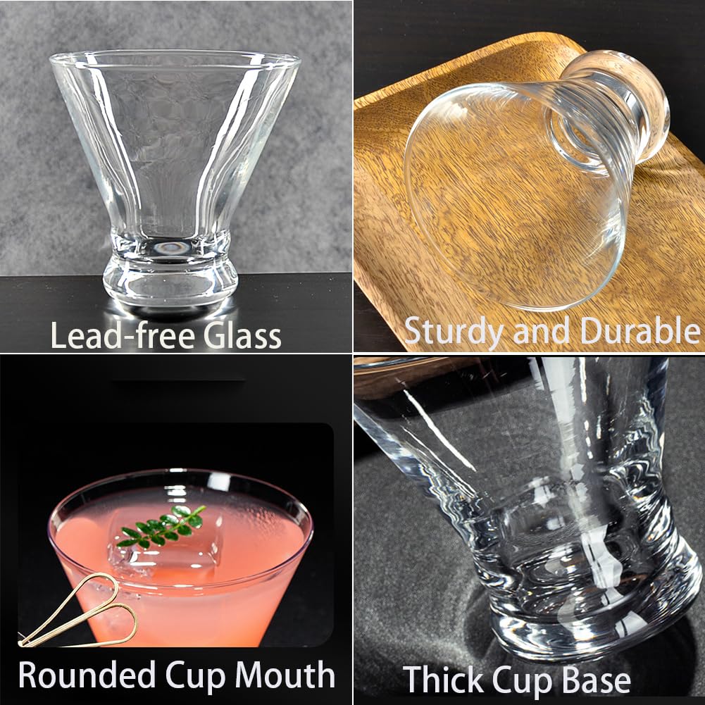 Stemless Martini Glasses Set of 4 X866