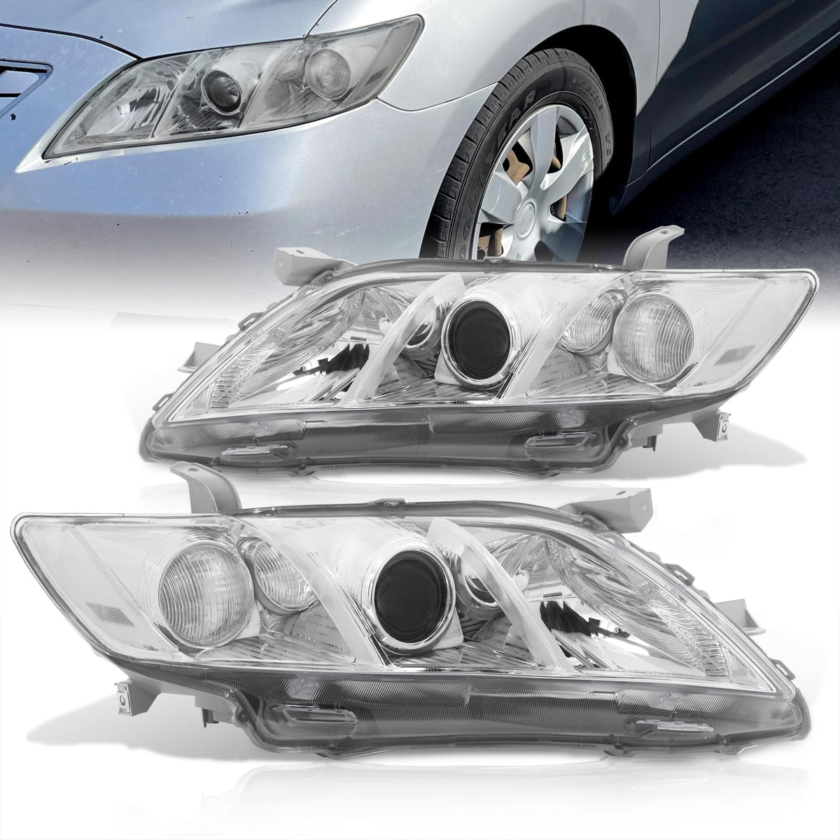 Projector Headlights Headlamps Signal Lamps Assembly Pair Set A65361