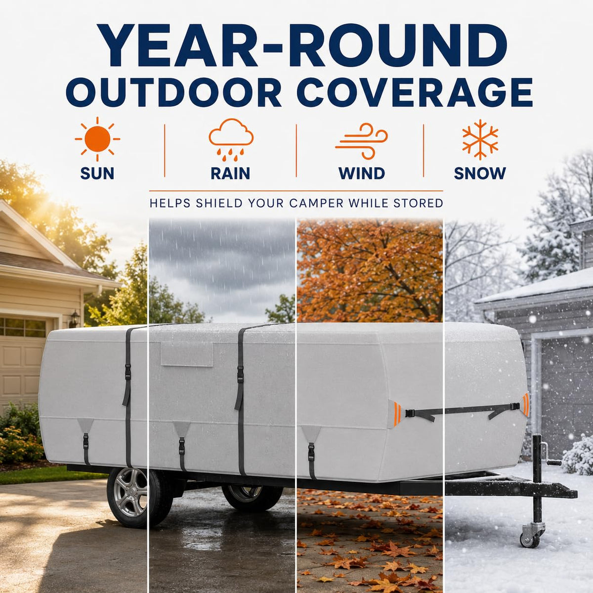 420D Oxford Pop Up Camper Cover L147