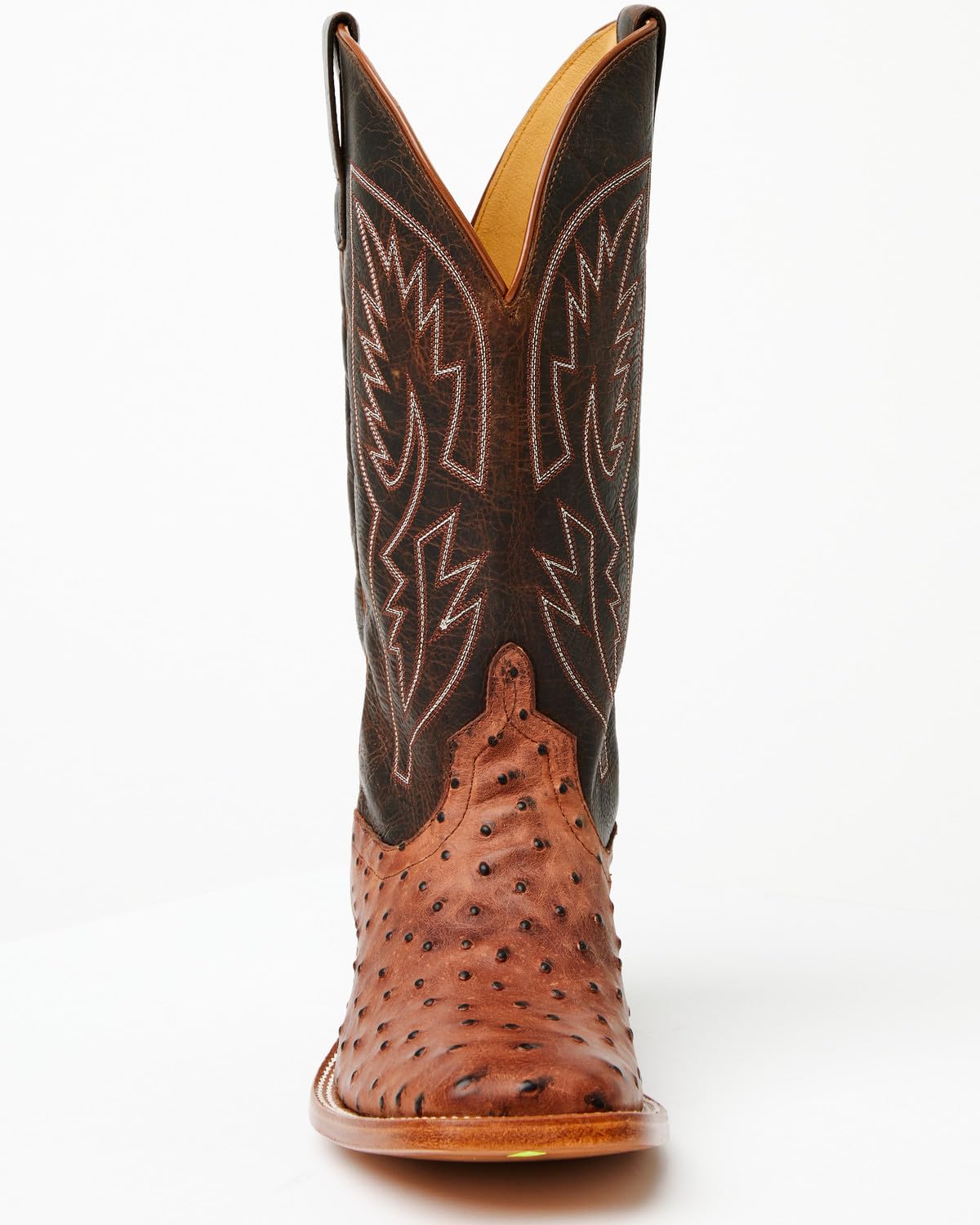 Cognac Ostrich Print Tall Western Boots A22146