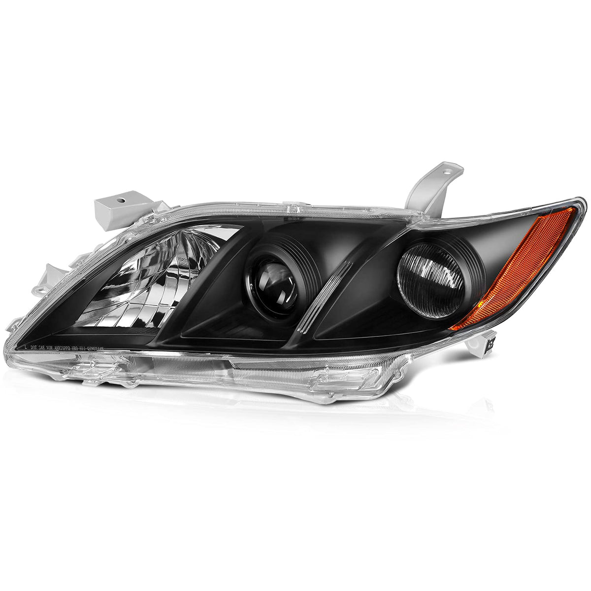 Black Housing Amber Reflector Clear Lens Headlight Assemblies W908441