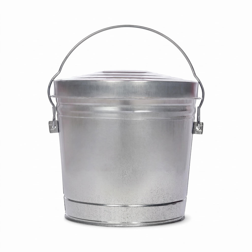 6 Gallon Galvanized Steel Storage Container with Locking Lid Z446