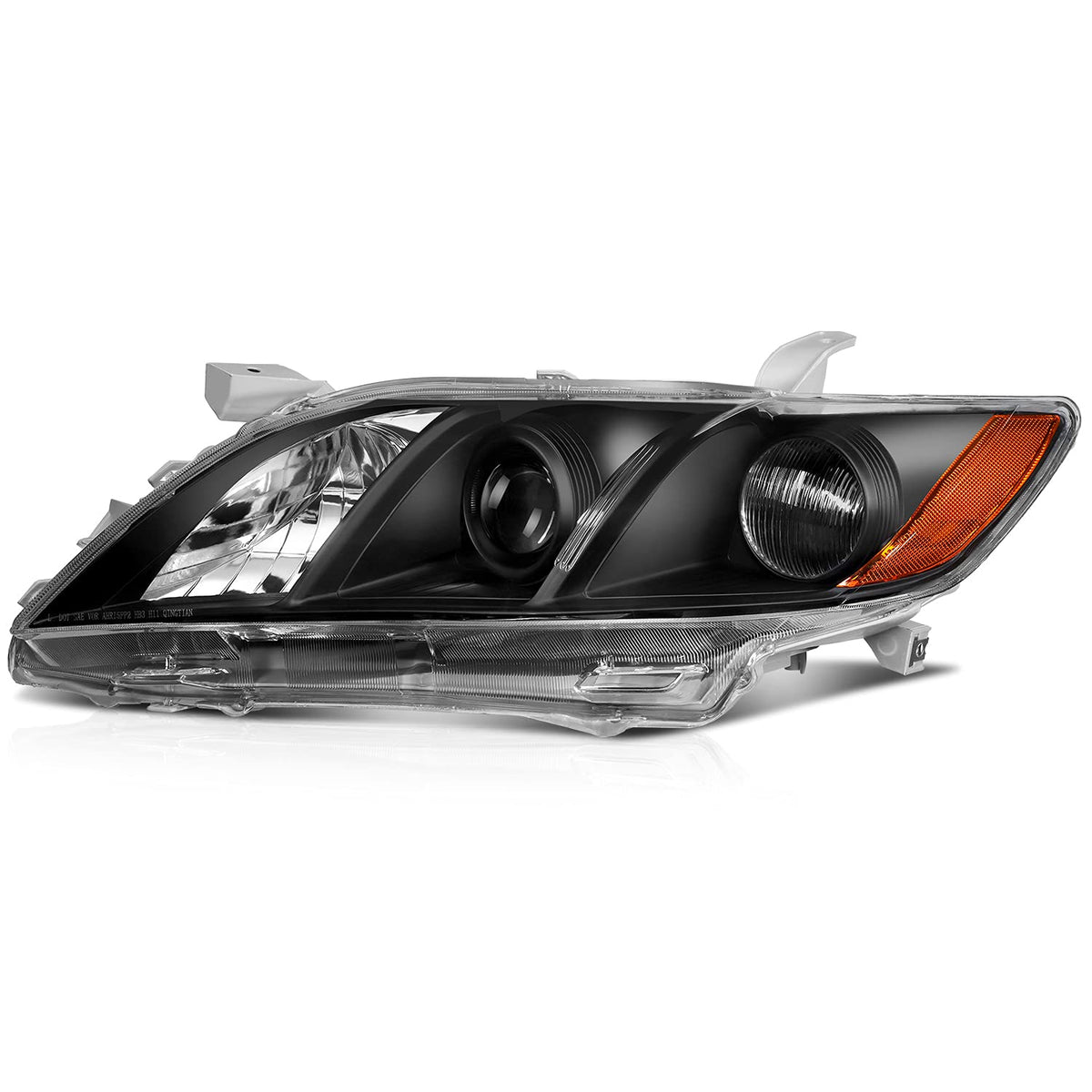 Black Housing Amber Reflector Clear Lens Headlight Assemblies W908441