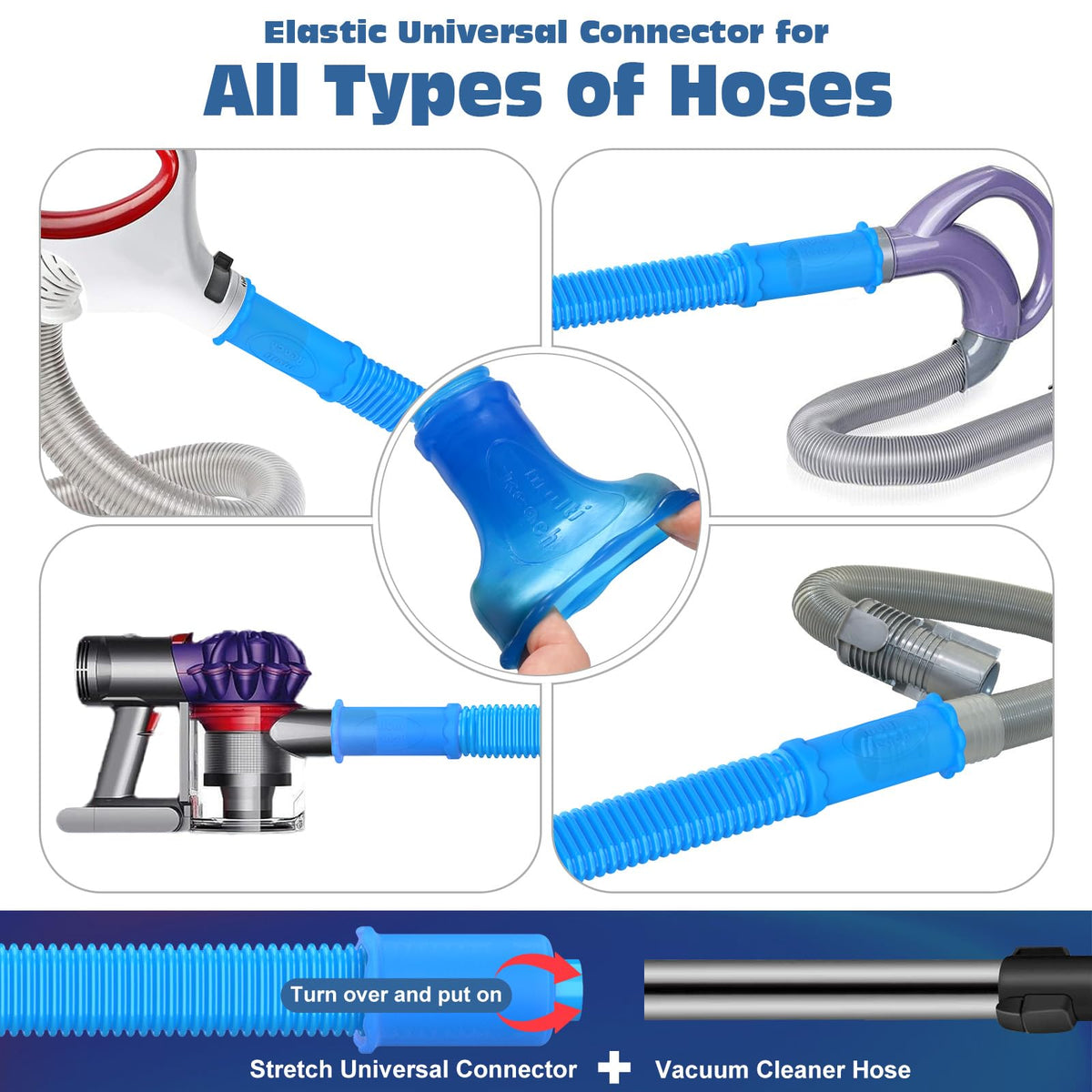 2Pcs Dryer Vent Cleaner Kit Vacuum Hose Attachment & Brush H802