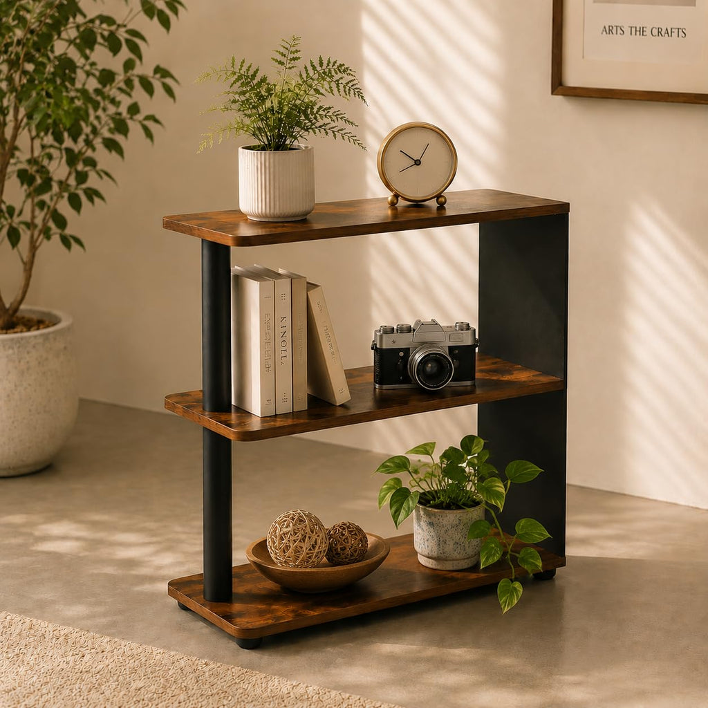 3-Tier Narrow Industrial End Table T60904