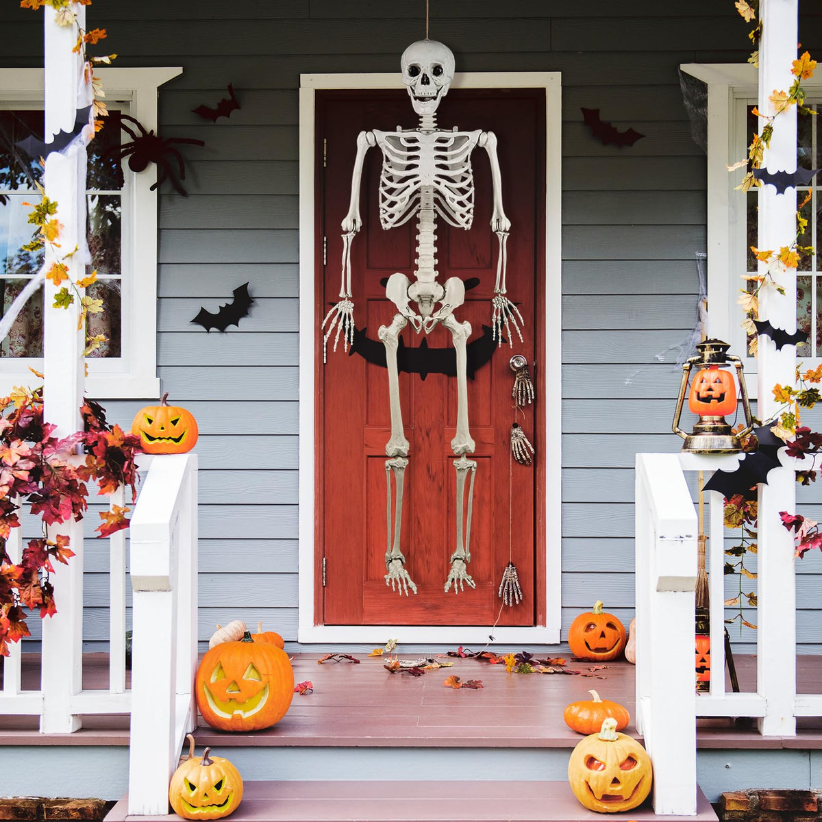 5.4 FT Life Size Posable Skeleton Decoration J351658