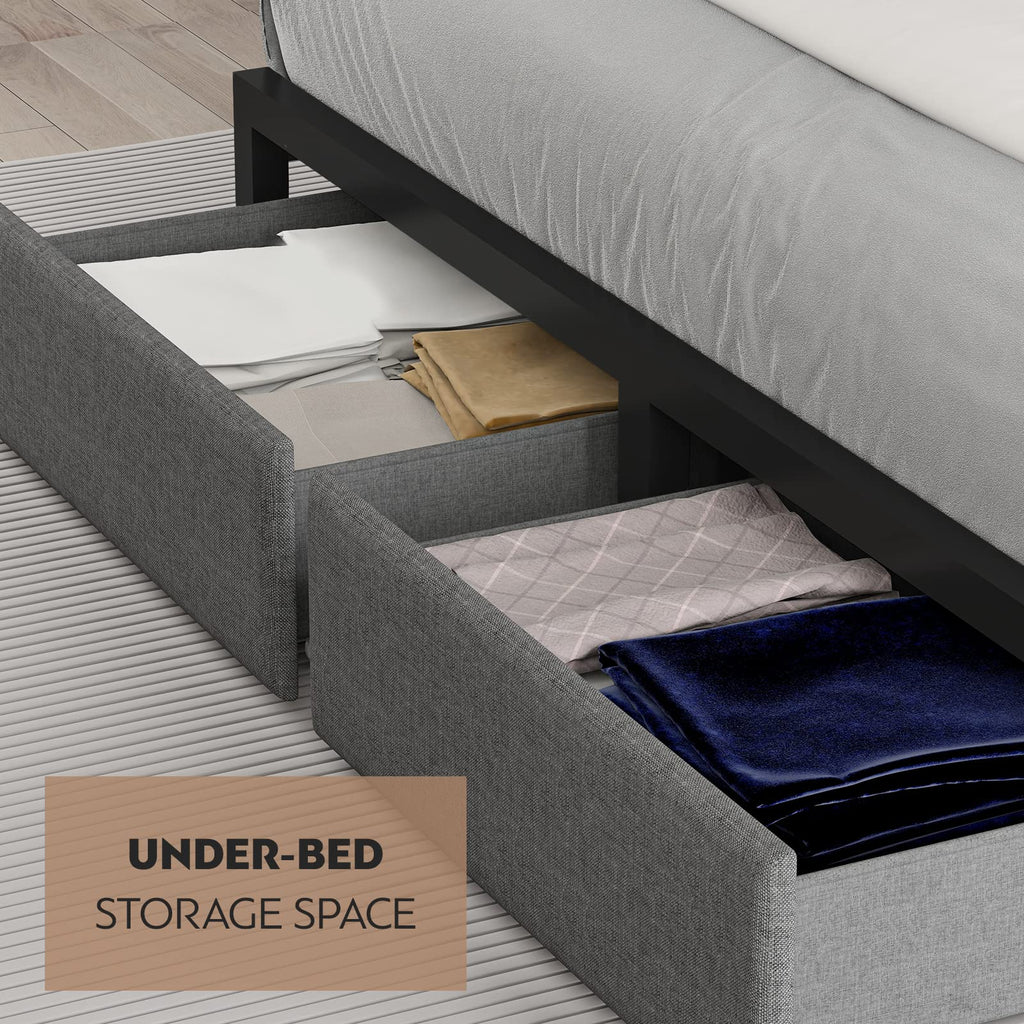 Full Size Storage Bed Frame with Headboard G221
