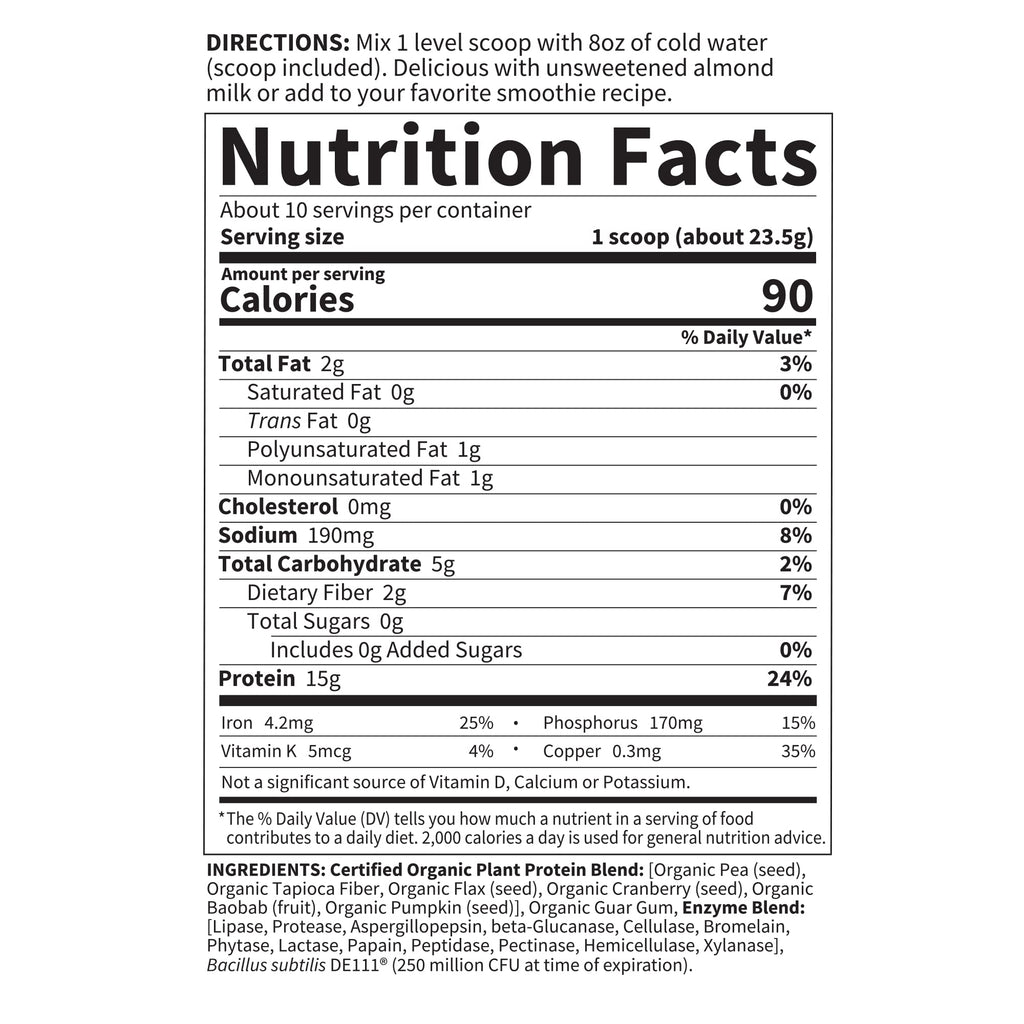 Organic Plant Protein Powder W84610